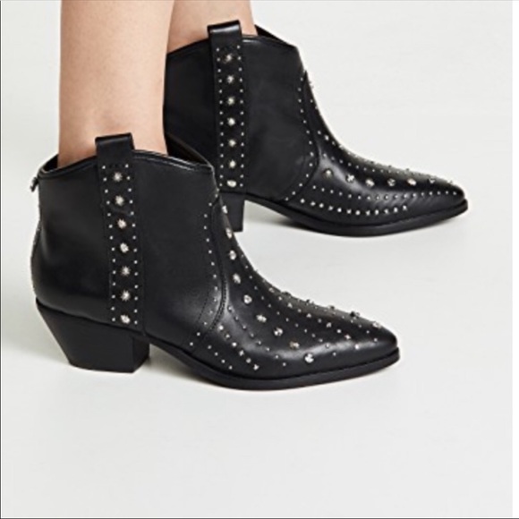 Sam Edelman Brian Embellished Ankle Boots 7.5 - Picture 3 of 9